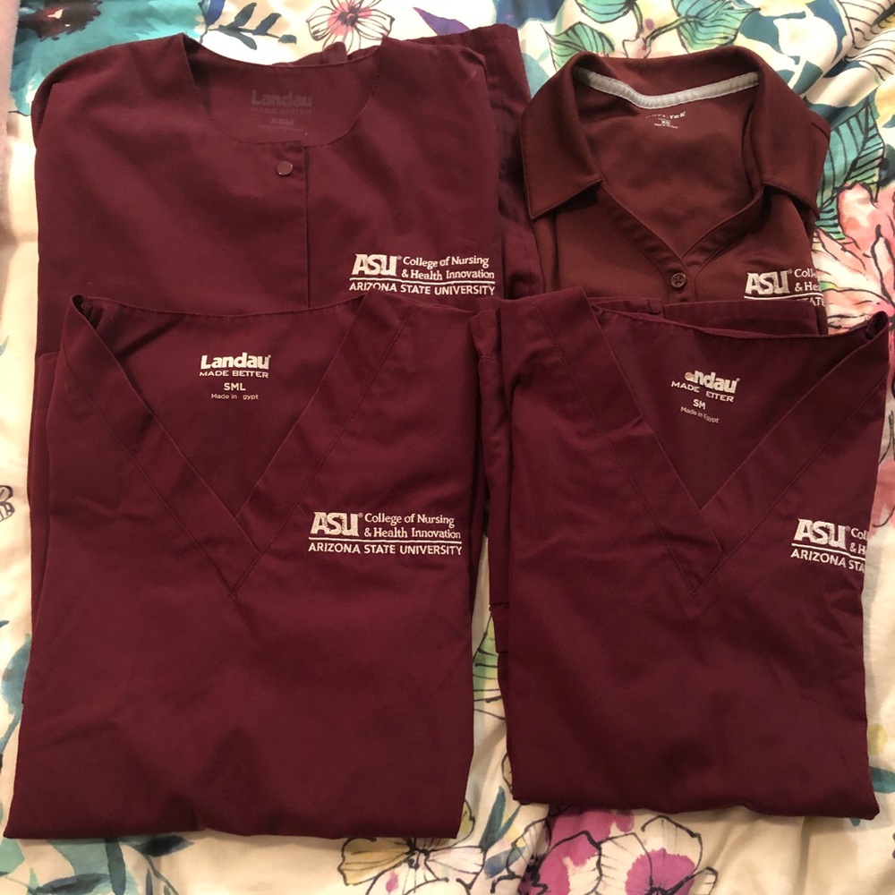 ASU nursing scrub tops.